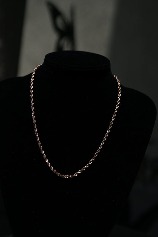 2mm Rope Chain – Rose Gold over Stainless Steel