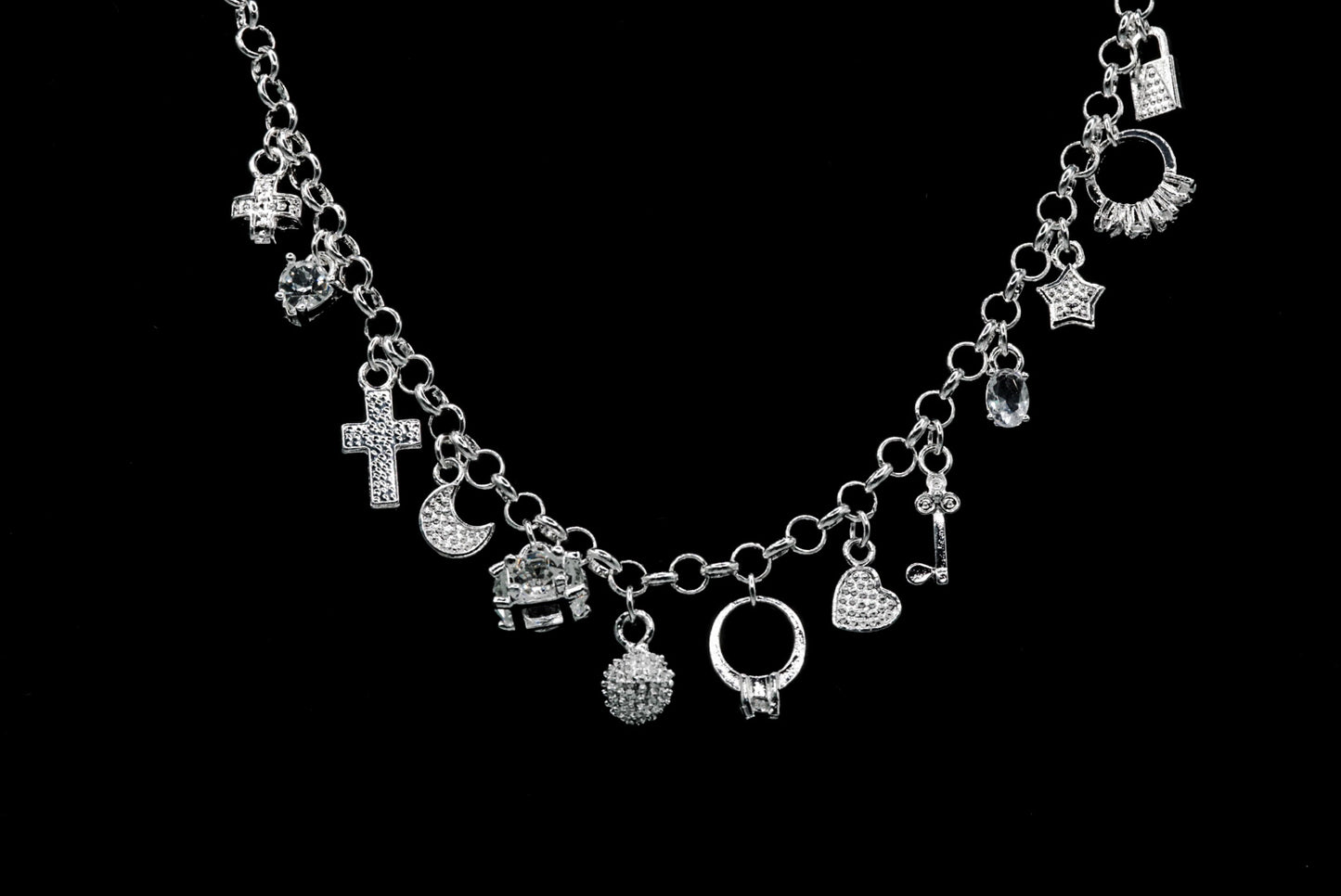 5mm Belcher Chain with Charms – Sterling Silver 925