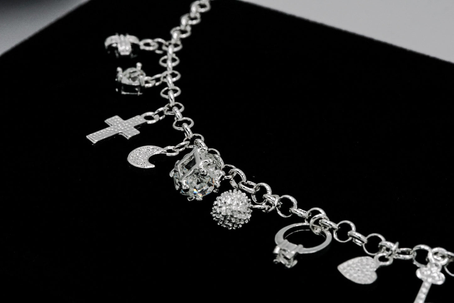 5mm Belcher Chain with Charms – Sterling Silver 925