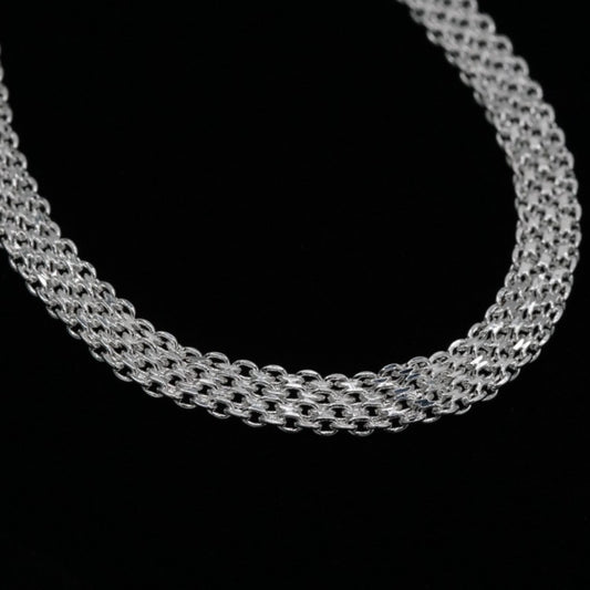 6mm Flat Multi-Strand Bracelet – 925 Silver