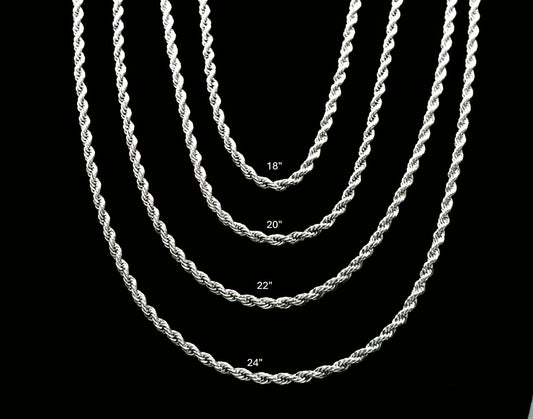 5mm Rope Chain - Stainless Steel