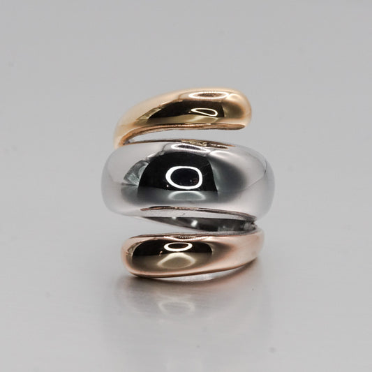 Triple-Tone Wrap Ring – 316 Stainless Steel