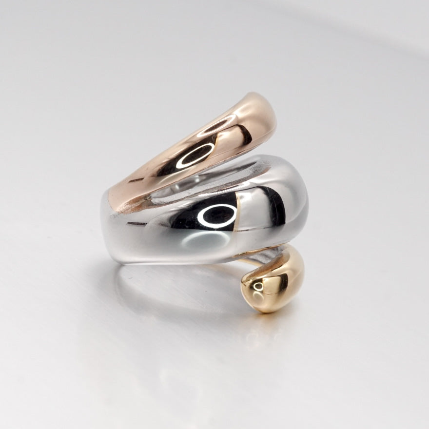 Triple-Tone Wrap Ring – 316 Stainless Steel