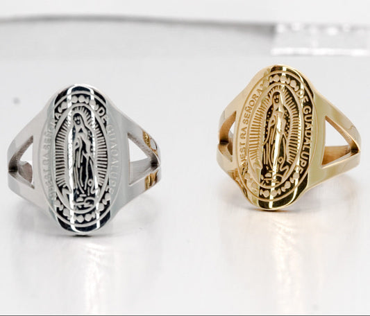 Virgen de Guadalupe Ring – 316 Stainless Steel