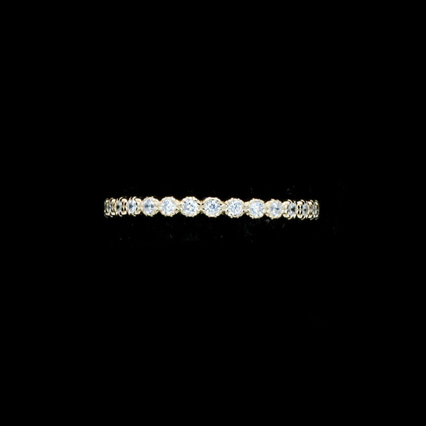 Eternity CZ Ring – 18k Gold Plated over 925 Silver
