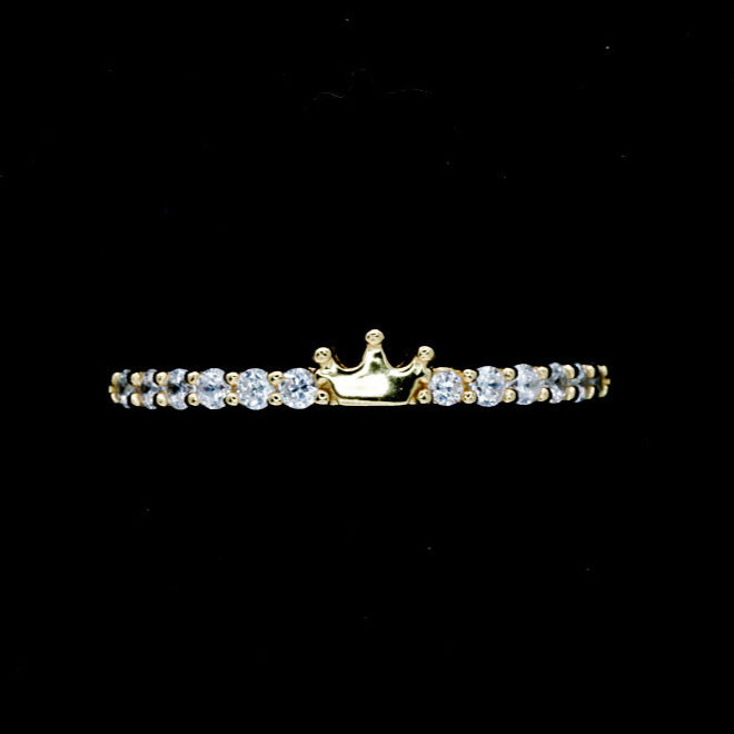 Crown CZ Ring – 18k Gold-plated over 925 Silver