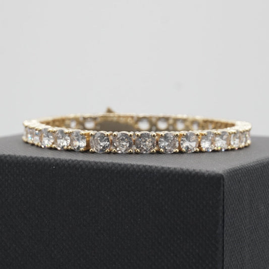 5mm Tennis Bracelet - Gold Plated